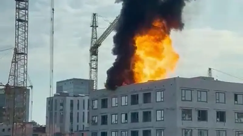 Взрывы и пожар на стройке ЖК Asyl Mura (ЖК Асыл Мура) от BI Group (Биай Групп)