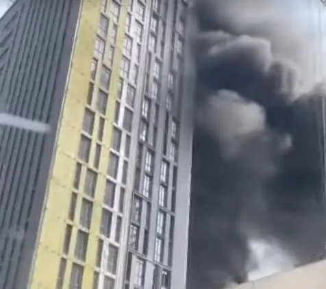 В Астане горит ЖК Europe City (ЖК Европа Сити)